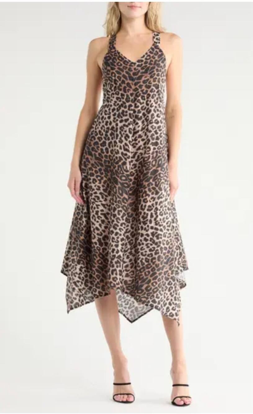 AllSaints Lil Cotton Leppo Brown Racerback Dress size 2